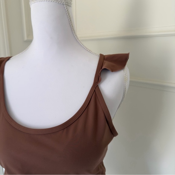 JoyLab Ruffle Strap Racerback Sports Bra - Size Large - Picture 3 of 7